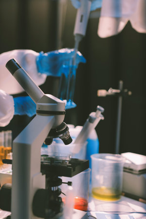 Researchers working in the clinical laboratory