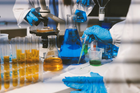 Researchers working in the clinical laboratory