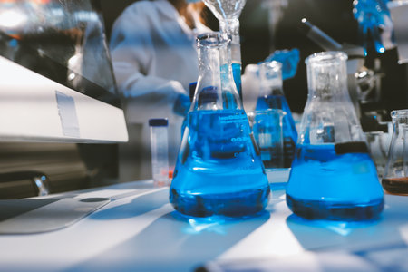 Researchers working in the clinical laboratory