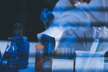 Researchers working in the clinical laboratory