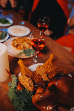 Joyful office Halloween party with coworkers in costumes, celebrating with laughter, fostering teamwork and festive spiritの写真素材