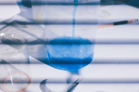 Researchers working in the clinical laboratoryの写真素材