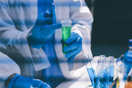 Researchers working in the clinical laboratory