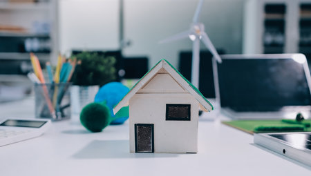 Group of businesspeople in team brainstorm meeting discussion on organization planning. Sustainable business, coworker people teamwork. Close upの写真素材