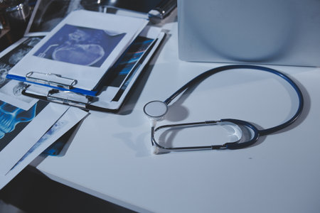 Doctors are meeting at the hospital to discuss treatment options and share experiences with colleagues.の写真素材