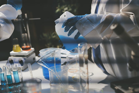 Researchers working in the clinical laboratory