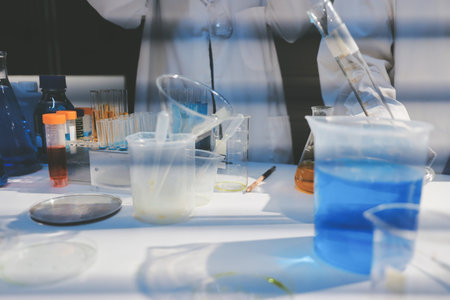 Researchers working in the clinical laboratory