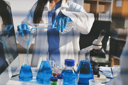 Researchers working in the clinical laboratory