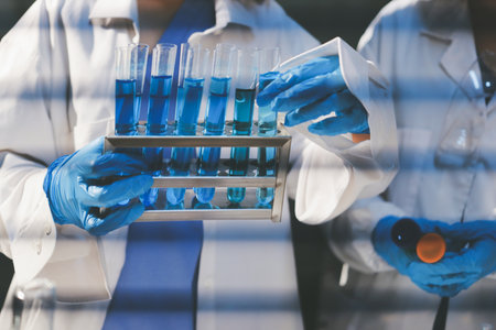 Researchers working in the clinical laboratory