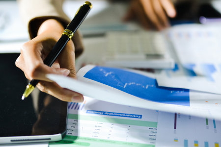 business people in meeting discussing plans together