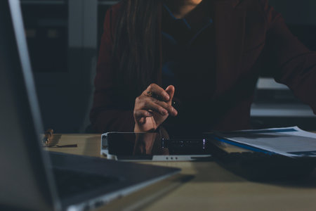 Customer signing a real estate contract.の写真素材
