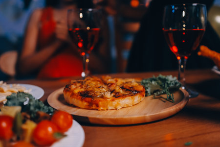 Joyful office Halloween party with coworkers in costumes, celebrating with drinks and laughter, fostering teamwork and festive spiritの写真素材