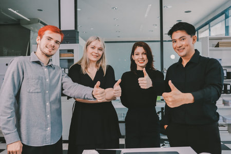 Multiracial business people having meeting