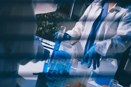 Researchers working in the clinical laboratory