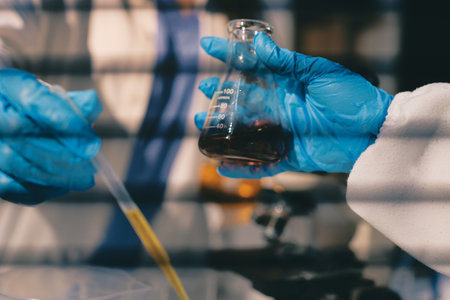 Researchers working in the clinical laboratory