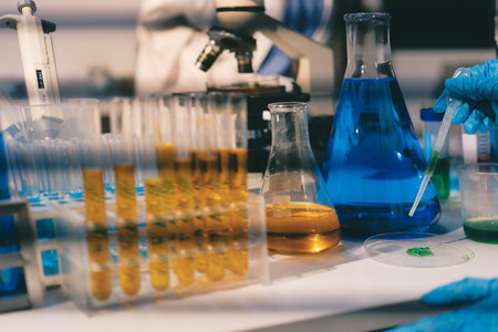 Researchers working in the clinical laboratory