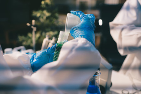 Researchers working in the clinical laboratory