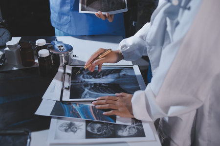 Doctors are meeting at the hospital to discuss treatment options and share experiences with...