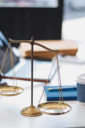 Lawyer explained to the client about the law that must be brought against the court case.