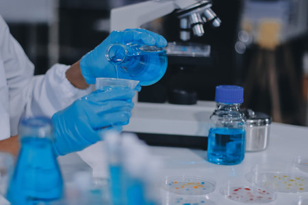 Researchers working in the clinical laboratory