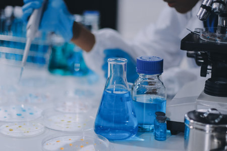 Researchers working in the clinical laboratory