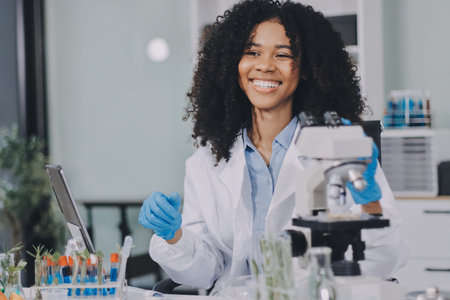 Chemical Laboratory of the Food supply . Food in laboratory, dna modify . GMO in lab .