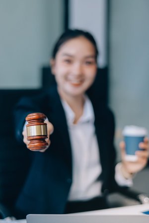 Lawyer explained to the client about the law that must be brought against the court case.