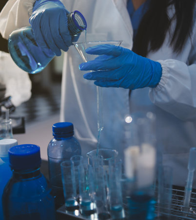 Researchers working in the clinical laboratory