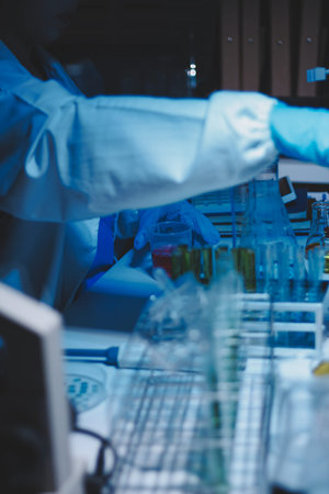 Researchers working in the clinical laboratory