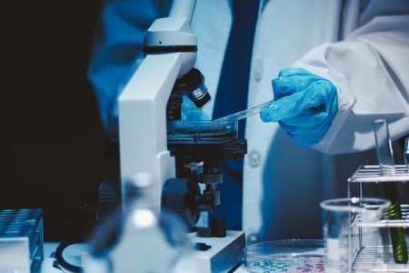 Researchers working in the clinical laboratory