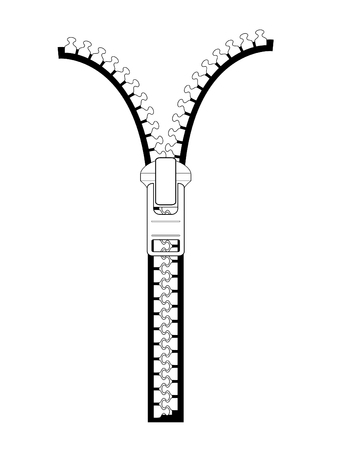 Illustration of the zipperのイラスト素材