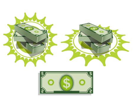 Stacks of moneyのイラスト素材