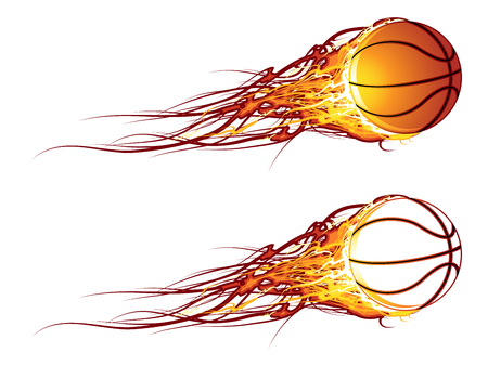 Basketball on fireのイラスト素材