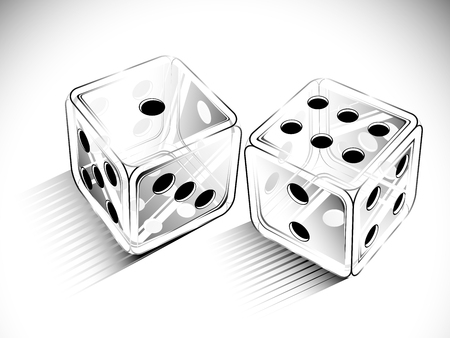 Transparent diceのイラスト素材