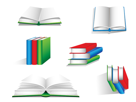 Set of book iconsのイラスト素材