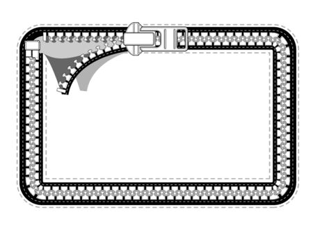 Rectangular zipper labelsのイラスト素材