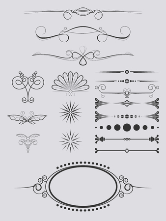 Calligraphic elementsのイラスト素材