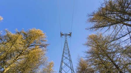 Photo of a high voltage lineの写真素材