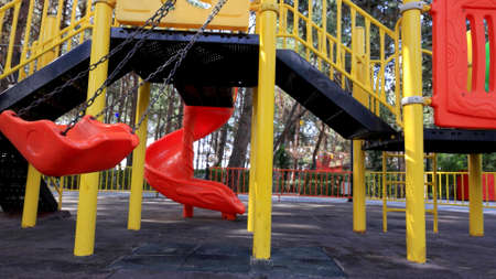 A swing in a playground