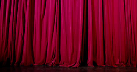 A close up on a theater curtain