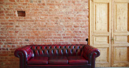 A background photo with a vintage sofaの写真素材