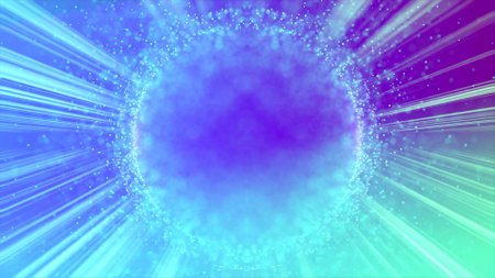 A 3d illustration of an abstract photo of a planetの写真素材