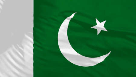 A 3d illustration of Pakistan flagの写真素材