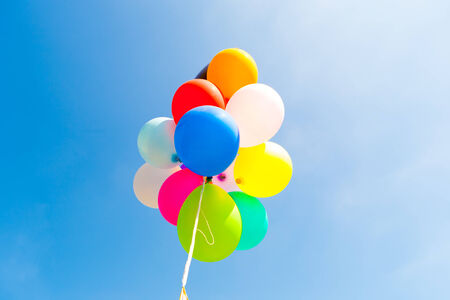 close up of colorful balloonsの写真素材