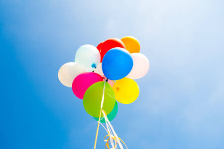close up of colorful balloonsの写真素材