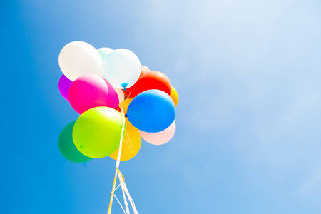 close up of colorful balloonsの写真素材