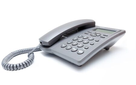 Gray Office Phone isolated on white background