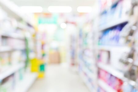 Blurred supermarket for backgroundの写真素材