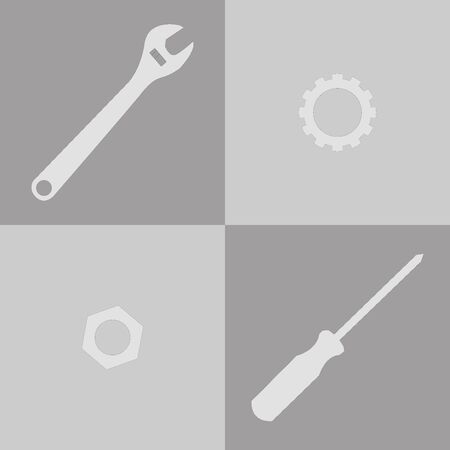 wrench and screwdriverのイラスト素材