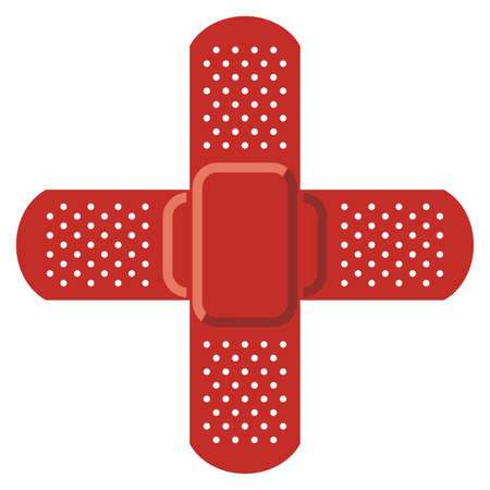 Red cross - Adhesive bandage  Vectorのイラスト素材